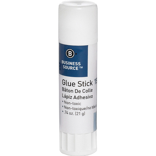 Business Source Glue Stick 0.74 oz - White - 12 / Pack (BSN15787PK)