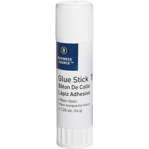 Business Source Glue Stick 1.26 oz - White - 12 / Pack (BSN15788PK)
