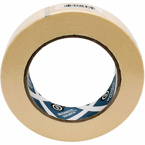 Business Source Utility-purpose Masking Tape 60 yd Length x 1" Width - 3" Core - Tan - Crepe Paper Backing - Pressure Sensitive - For General Purpose, Holding, Bundling, Sealing, Masking - 9/Pack - 4 / Carton (BSN16461CT)