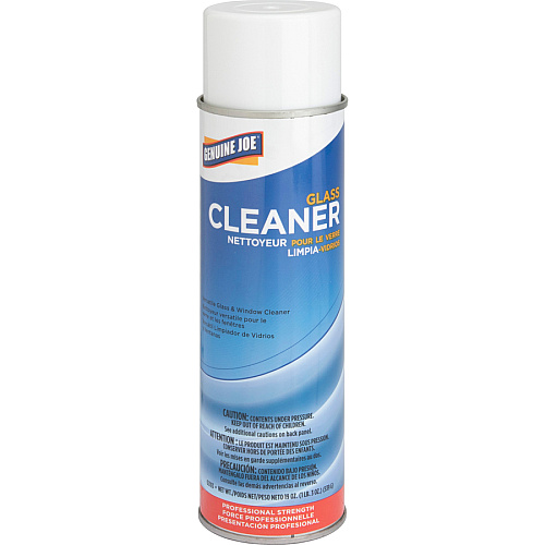 Genuine Joe Glass Cleaner Aerosol For Multi Surface - Ready-To-Use - 19 oz (1.19 lb) - Recommended For: Grease Remover, Grime Remover, Smoke Film Remover, Soil Remover - Non-streaking - White - 12 / Carton (GJO02103CT)