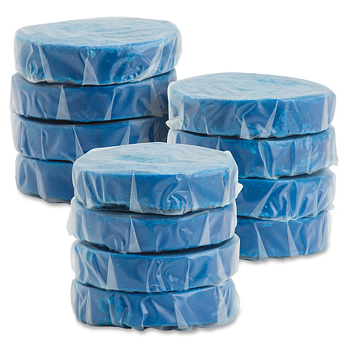 Genuine Joe Non-para Toss Blocks Non-para Deodorizer, Water Soluble, Acid-free, Biodegradeable - 12 / Carton - Blue (GJO58333CT)