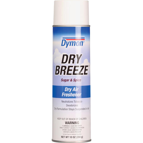 Dymon Dry Breeze Aerosol Air Freshener, Sugar and Spice, 10 oz Aerosol Spray, 12/Carton (70220)