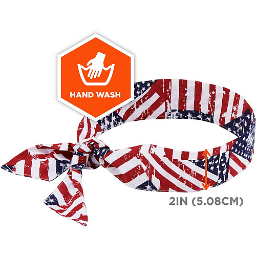 Chill-Its Evaporating Cooling Bandana Red, White, Blue (12303)
