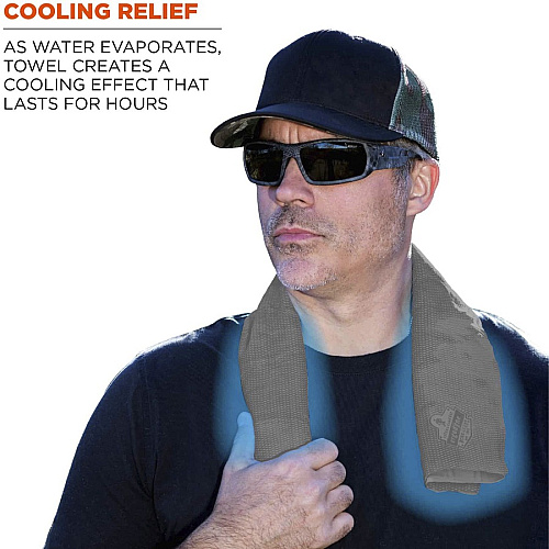 Chill-Its Evaporative Cooling Towel Gray - 1 Each (12438)