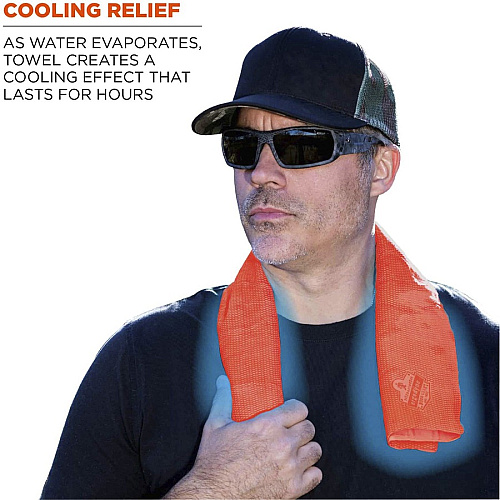 Chill-Its Evaporative Cooling Towel Orange - 1 Each (12441)