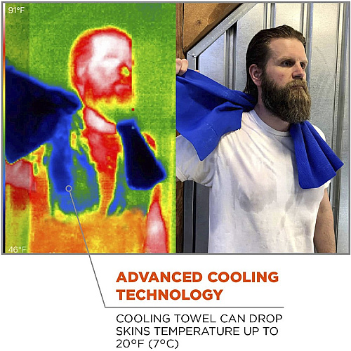 Chill-Its Evaporative Cooling Towel Orange - 1 Each (12441)