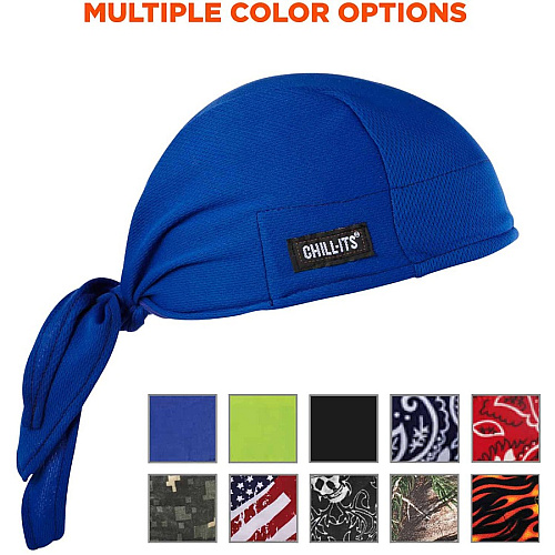 Chill-Its High-performance Dew Rag Universal Size - Elastic - Blue (12481)