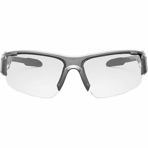 Ergodyne Clear Lens/Gray Half Frame Safety Glasses Ultraviolet Protection - Clear, Smoke Lens - Matte Gray Frame - Durable, Flexible, Non-slip, Scratch Resistant, Perspiration Resistant, Comfortable - 1 Each (52100)