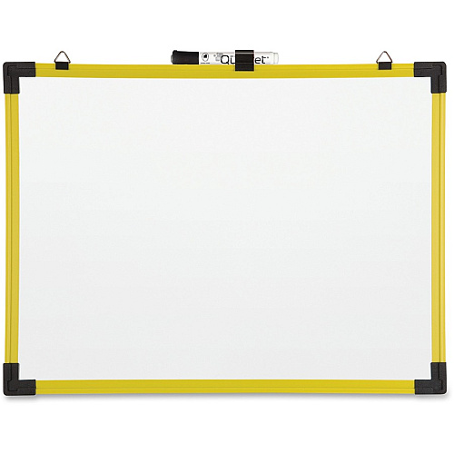 Quartet Industrial Magnetic Whiteboard 72" (6 ft) Width x 48" (4 ft) Height - White Painted Steel Surface - Bright Yellow Aluminum Frame - Rectangle - Horizontal - Magnetic - 1 Each (724127)