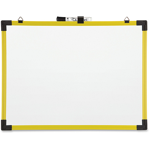 Quartet Industrial Magnetic Whiteboard 72" (6 ft) Width x 48" (4 ft) Height - White Painted Steel Surface - Bright Yellow Aluminum Frame - Rectangle - Horizontal - Magnetic - 1 Each (724127)