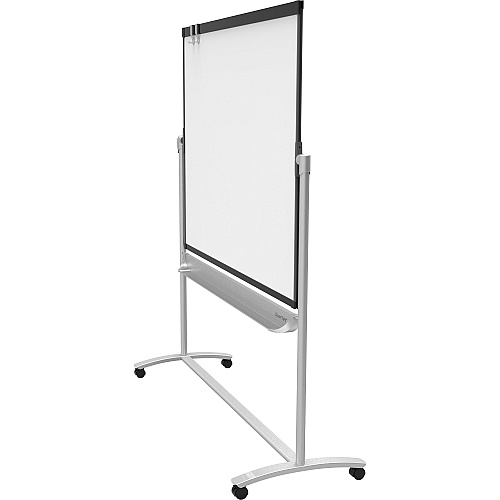 Quartet Magnetic Mobile Presentation Easel 48" (4 ft) Width x 36" (3 ft) Height - White Painted Steel Surface - Graphite Frame - Magnetic - Assembly Required - 1 Each (ECM43P2)