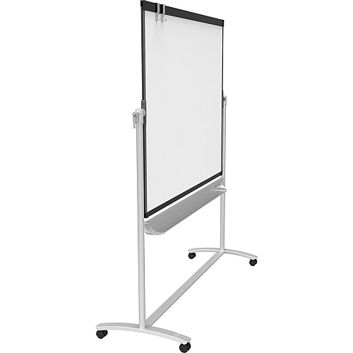 Quartet Magnetic Mobile Presentation Easel 48" (4 ft) Width x 36" (3 ft) Height - White Painted Steel Surface - Graphite Frame - Magnetic - Assembly Required - 1 Each (ECM43P2)