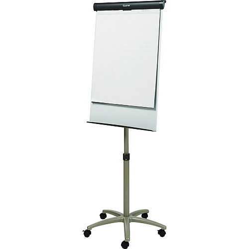 Quartet Compass Nano-Clean Magnetic Mobile Presentation Easel 36" (3 ft) Width x 24" (2 ft) Height - White Painted Steel Surface - Graphite Aluminum Frame - Horizontal - Magnetic - 1 Each (ECM32EU)