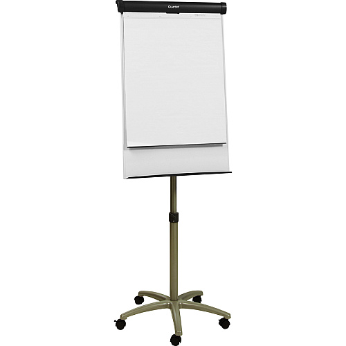 Quartet Compass Nano-Clean Magnetic Mobile Presentation Easel 36" (3 ft) Width x 24" (2 ft) Height - White Painted Steel Surface - Graphite Aluminum Frame - Horizontal - Magnetic - 1 Each (ECM32EU)