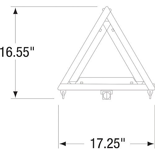 Deflecto Emergency Warning Triangle Kit 17.3" Width x 16.5" Height - Triangle Shape - Reflective, Non-flammable - Outdoor - Orange, Red - 1 Each (73071100)