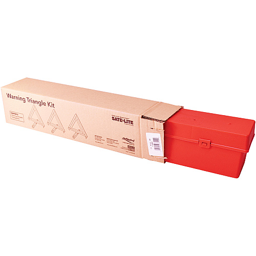 Deflecto Emergency Warning Triangle Kit 17.3" Width x 16.5" Height - Triangle Shape - Reflective, Non-flammable - Outdoor - Orange, Red - 1 Each (73071100)