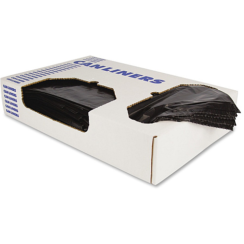 Heritage Linear Low-Density Dark Can Liners 33 gal Capacity - 33" Width x 39" Length - 0.50 mil (13 Micron) Thickness - Low Density - Black - Linear Low-Density Polyethylene (LLDPE) - 250/Carton - Can (H6639MK)