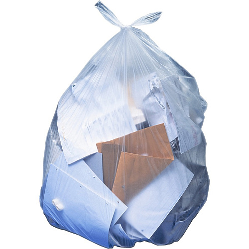 Heritage AccuFit Clear 55-gallon Can Liners 55 gal/75 lb Capacity - 53" Length x 40" Width x 1.30 mil (33 Micron) Thickness - Clear - Can - 20/Roll - 5 / Carton (H8053PCR01)