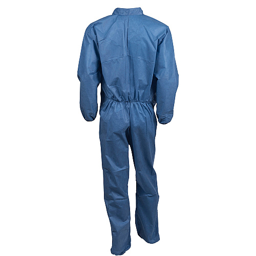 Kleenguard A20 Coveralls - Zipper Front, Elastic Back, Wrists & Ankles Large - Flying Particle, Contaminant, Dust Protection - Blue - Zipper Front, Elastic Wrist & Ankle, Breathable, Comfortable - 24 / Carton (58503)