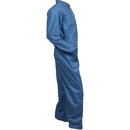 Kleenguard A20 Coveralls - Zipper Front, Elastic Back, Wrists & Ankles Large - Flying Particle, Contaminant, Dust Protection - Blue - Zipper Front, Elastic Wrist & Ankle, Breathable, Comfortable - 24 / Carton (58503)