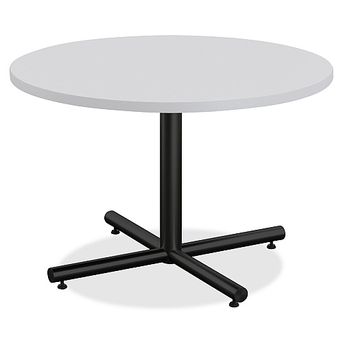Lorell Hospitality Collection Tabletop Round Top - 1" Table Top Thickness x 36" Table Top Diameter - Breakroom, Cafeteria - Assembly Required - High Pressure Laminate (HPL), Light Gray - Particleboard, Polyvinyl Chloride (PVC) - 1 Each (LLR62575)