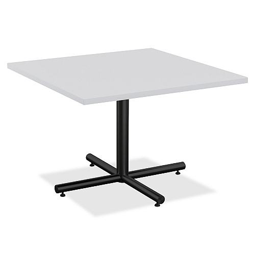 Lorell Hospitality Collection Tabletop Square Top - 36" Table Top Length x 36" Table Top Width x 1" Table Top Thickness - Breakroom, Cafeteria - Assembly Required - High Pressure Laminate (HPL), Light Gray - Particleboard Top Material - 1 Each (LLR62583)