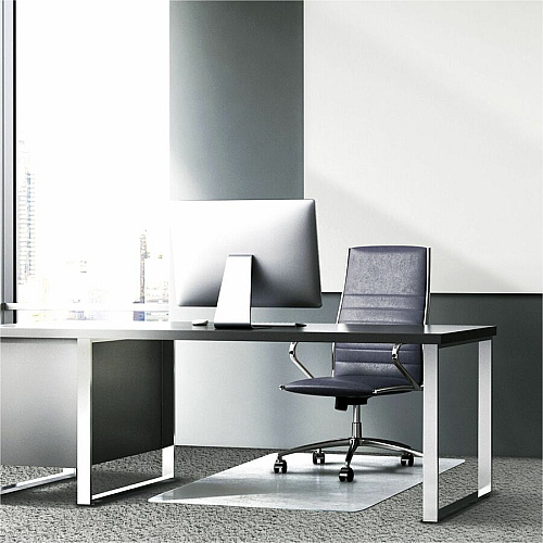Cleartex Glaciermat Glaciermat&reg; Heavy Duty Glass Chair Mat for Hard Floors & Carpets - 36" x 48" Hard Floor, Home, Office, Carpet - 48" Length x 36" Width x 0.200" Depth x 0.200" Thickness - Rectangular - Glass, Tempered Glass - Clear - 1 E (123648EG)
