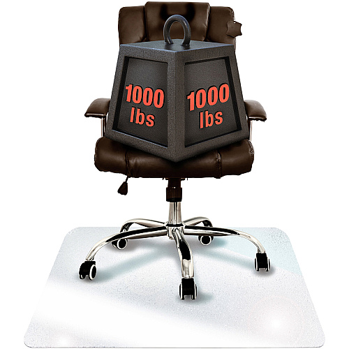 Cleartex Glaciermat Glaciermat&reg; Heavy Duty Glass Chair Mat for Hard Floors & Carpets - 36" x 48" Hard Floor, Home, Office, Carpet - 48" Length x 36" Width x 0.200" Depth x 0.200" Thickness - Rectangular - Glass, Tempered Glass - Clear - 1 E (123648EG)