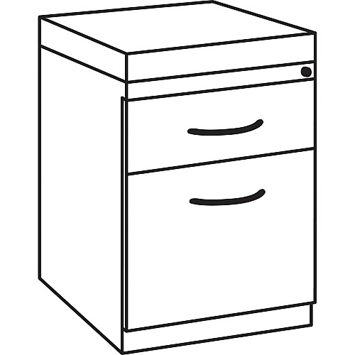 Lorell Premium Box/File Mobile File Cabinet with Arm Pull 15" Width x 19.9" Depth x 21.8" Height - 2 x Drawer(s) for Box, File - Letter - Pencil Tray, Ball-bearing Suspension, Drawer Extension, Durable - Black - Steel - Recycled (LLR79133)