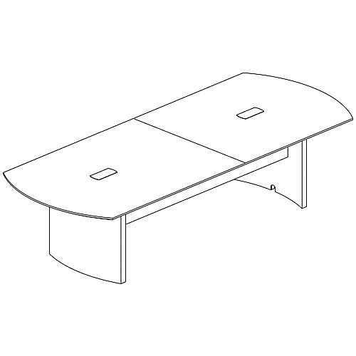 Mayline Gray Laminate Medina Conference Tabletop 1" Height x 60" Width x 48" Depth - Beveled Edge - Finish: Gray Steel Laminate, Silver - Stain Resistant, Water Resistant, Abrasion Resistant, Grommet, Durable - For Conference Room (MNCT120TLGS)