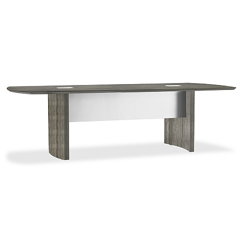 Mayline Gray Laminate Medina Conference Tabletop 1" Height x 96" Width x 42" Depth - Beveled Edge - Finish: Gray Steel Laminate, Silver - Stain Resistant, Water Resistant, Abrasion Resistant, Grommet, Durable - For Conference Room (MNCT96LGS)