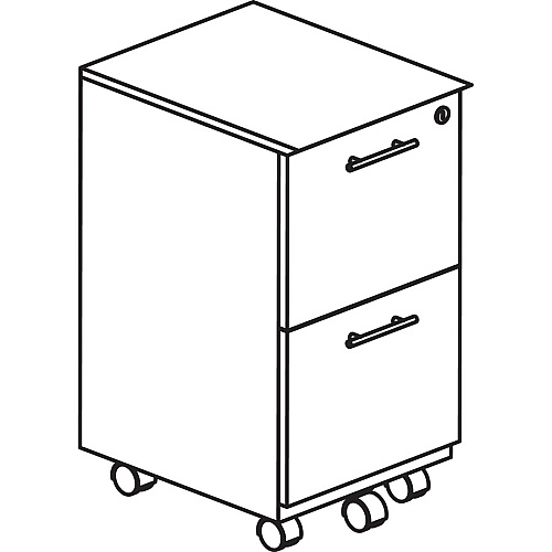 Mayline Gray Laminate File/File Mobile Pedestal File 26.8" Height x 18" Width x 15.5" Depth - 2 x File Drawer(s) - Material: Steel - Finish: Gray, Laminate - Stain Resistant, Water Resistant, Abrasion Resistant, Drawer Extension, Ball-bearing Su (MNFFLGS)