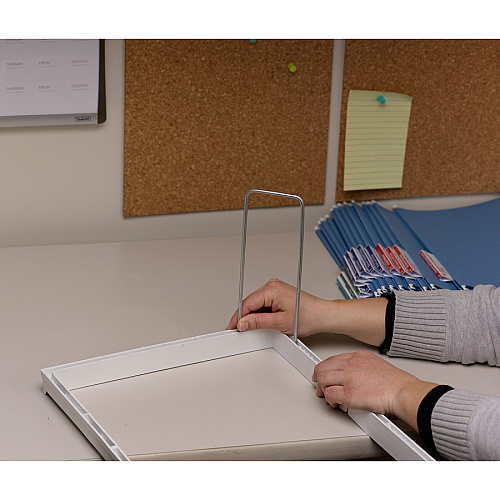 Smead Heavy-Duty Adjustable Hanging Folder Frame Letter - 16" to 24" Long - Steel, Plastic - White - 1 / Box (64850)
