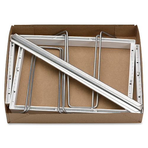 Smead Heavy-Duty Adjustable Hanging Folder Frame Letter - 16" to 24" Long - Steel, Plastic - White - 1 / Box (64850)