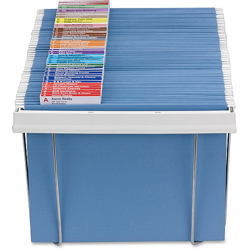 Smead Heavy-Duty Adjustable Hanging Folder Frame Letter - 16" to 24" Long - Steel, Plastic - White - 1 / Box (64850)