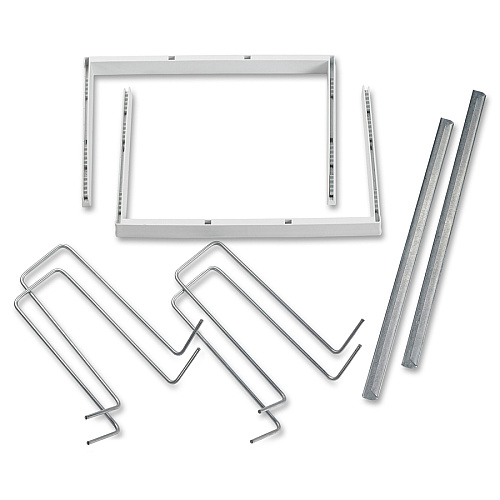 Smead Heavy-Duty Adjustable Hanging Folder Frame Letter - 16" to 24" Long - Steel, Plastic - White - 1 / Box (64850)