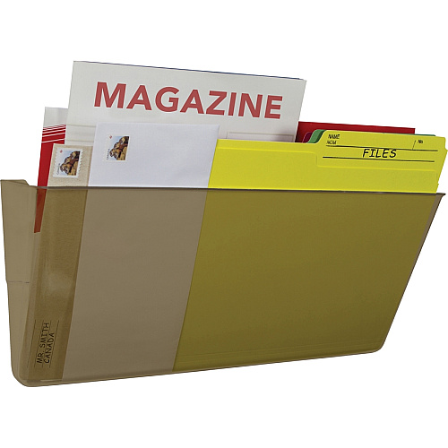 Storex Magnetic Wall File Pockets 500 x Sheet - Magnetic, Heavy Duty - Smoke - Plastic - 1 Each (70241U06C)
