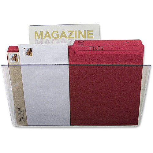 Storex Magnetic Wall File Pockets 500 x Sheet - Magnetic, Heavy Duty - Smoke - Plastic - 1 Each (70241U06C)