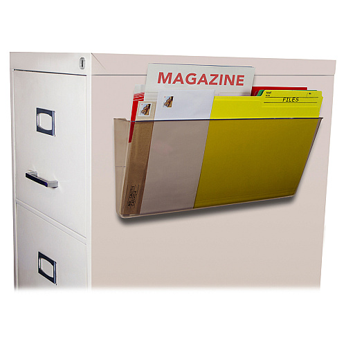 Storex Magnetic Wall File Pockets 500 x Sheet - Magnetic, Heavy Duty - Smoke - Plastic - 1 Each (70241U06C)