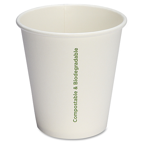 Genuine Joe 10 oz Eco-friendly Paper Cups 10 fl oz - White - Paper - Coffee, Tea, Hot Chocolate - 50 / Pack (GJO10214)