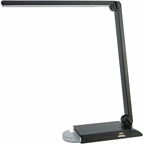 Lorell 8-watt SMD LED Task Light 8 W LED Bulb - USB Charging, Dimmable - Aluminum, Plastic - Desk Mountable - Black - for Desk, Table, Indoor (LLR13202)