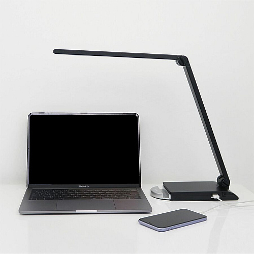 Lorell 8-watt SMD LED Task Light 8 W LED Bulb - USB Charging, Dimmable - Aluminum, Plastic - Desk Mountable - Black - for Desk, Table, Indoor (LLR13202)
