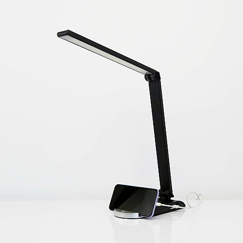 Lorell 8-watt SMD LED Task Light 8 W LED Bulb - USB Charging, Dimmable - Aluminum, Plastic - Desk Mountable - Black - for Desk, Table, Indoor (LLR13202)