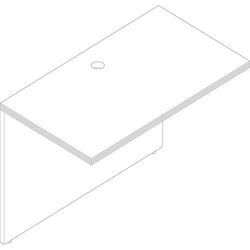 Lorell Chateau Series Bridge 30" Height x 41.4" Width x 23.6" Depth Bridge, x 1.5" Thickness Top - Reeded Edge - Material: P2 Particleboard - Finish: Mahogany, Laminate - Durable, Grommet, Modesty Panel, Cord Management - For Office (LLR34324)