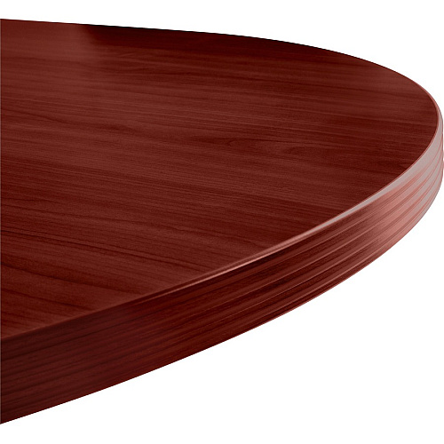 Lorell Chateau Series 8' Oval Conference Tabletop 1.4" Height x 94.5" Width x 47.3" Depth - Reeded Edge - Material: P2 Particleboard - Finish: Mahogany Laminate - Durable - For Meeting (LLR34342)