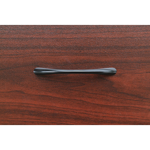 Lorell Chateau Series Laminate Drawer Transitional Pulls Transitional - 4.50" Width x 0.38" Depth x 1" Height - Aluminum Alloy - Black - 2 / Pack (LLR34345)