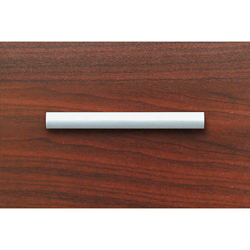 Lorell Chateau Series Laminate Drawer Modern Pulls Modern - 5.88" Width x 0.63" Depth x 1.13" Height - Aluminum Alloy - Silver - 2 / Pack (LLR34346)