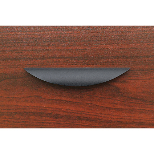 Lorell Chateau Series Laminate Drawer Traditional Pulls Traditional - 6.38" Width x 1.13" Depth x 0.63" Height - Aluminum Alloy - Black - 2 / Pack (LLR34347)