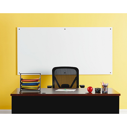 Lorell Magnetic Dry-Erase Glass Board 72" (6 ft) Width x 36" (3 ft) Height - White Glass Surface - Rectangle - Magnetic - Stain Resistant, Ghost Resistant, Smooth Writing - 1 Each (LLR52507)