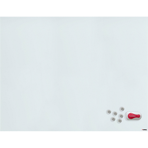 Lorell Magnetic Dry-Erase Glass Board 46.5" (3.9 ft) Width x 36" (3 ft) Height - White Glass Surface - Rectangle - Magnetic - Stain Resistant, Ghost Resistant, Smooth Writing - 1 Each (LLR52508)